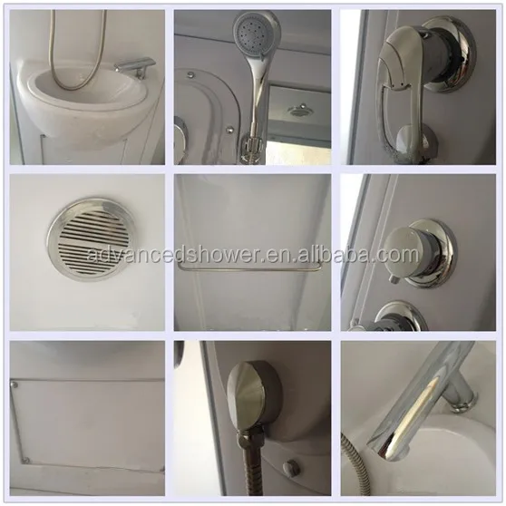 Portable all in one bathroom pod home decoration mobile bathroom for trailer house motel