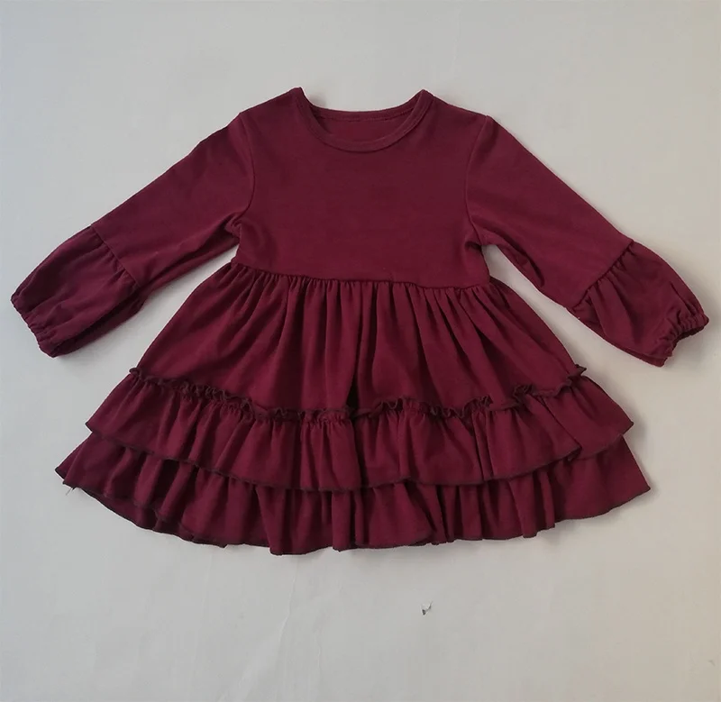 
Peter Pan Collar Remake Floral Dresses Baby Clothing Fall Boutique Outfits Girl Child Dress 