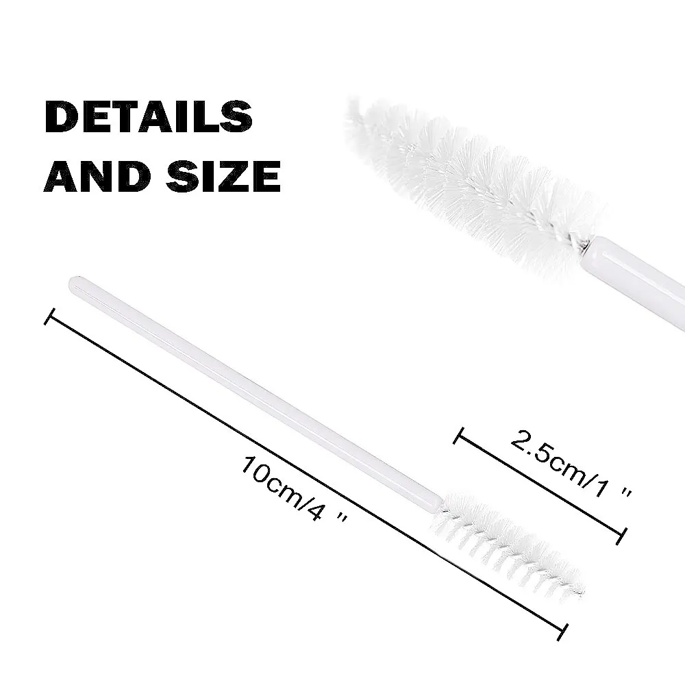 Yashii White Handle Eyelash Brush Set Disposable Mini Mascara Wands Black Eye Lash Makeup Brush Makeup Tool Kit