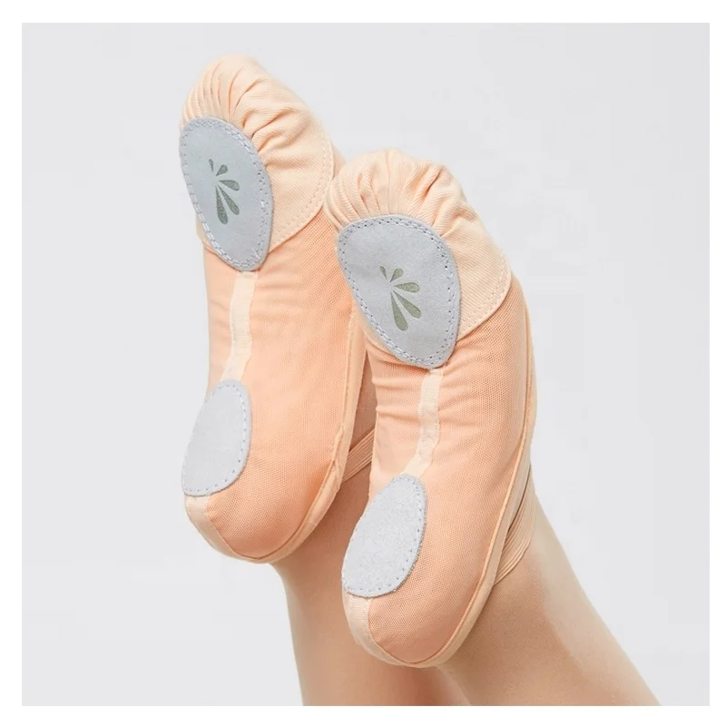 JW Stretch mesh ballet canvas split sole girl dance shoes ballet shoes