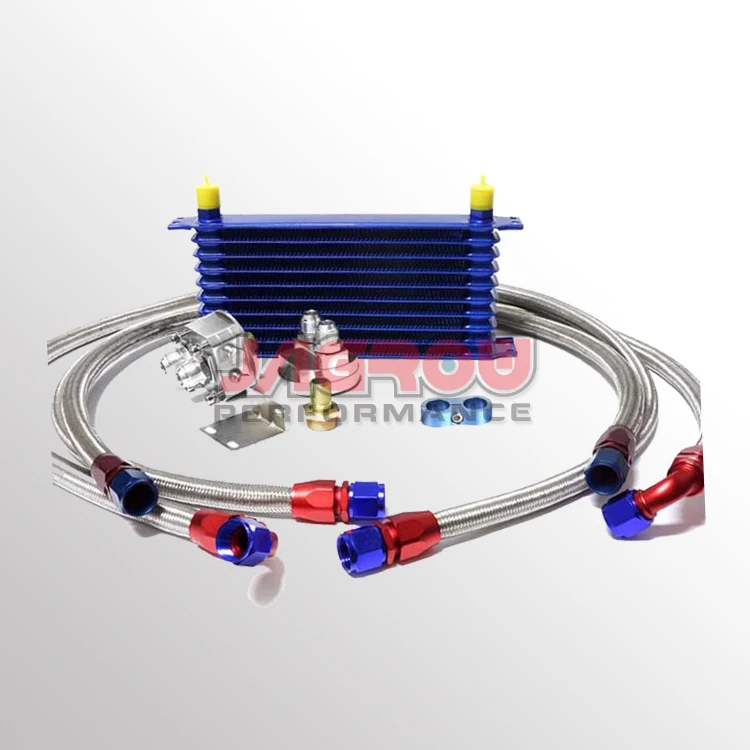 High performance aluminum Trust Greddy type 10row oil cooler kit for Starlet 4efte