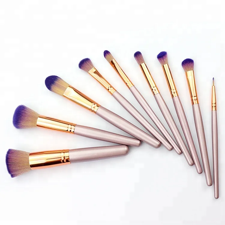 
Wolessale Professional Private Label Eye Shadow Face Foundation Cosmetic 9 pieces Makeup Brush Set 