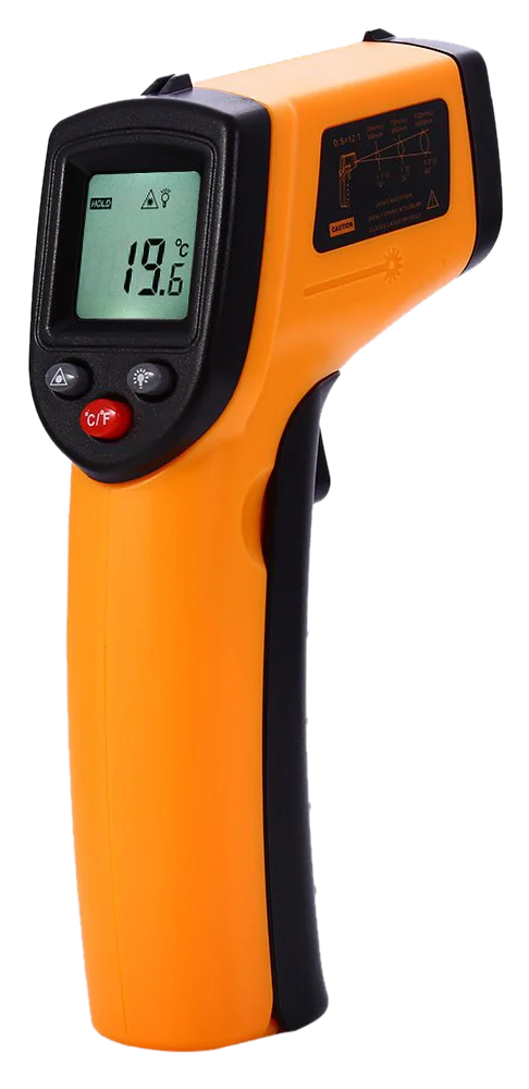 Hospital grade food temperature thermometer with non contact laser target for industrial use