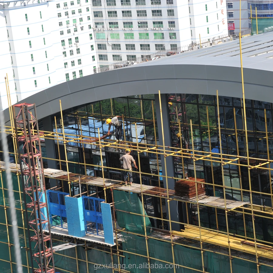 Алюминиевая стена-занавеска со стеклом