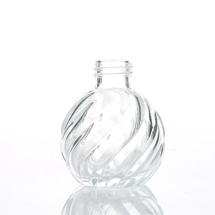Decorative 4oz Bulk Round Reed Diffuser Bottles Glass Perfume Glass Bottle Fragrance Packaging Wholesale