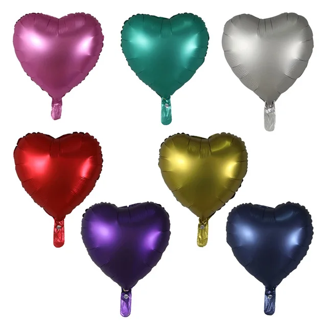18inch Chrome Metallic Heart Star Round Helium Foil Balloons Birthday Party  Wedding  baby shower Decorations