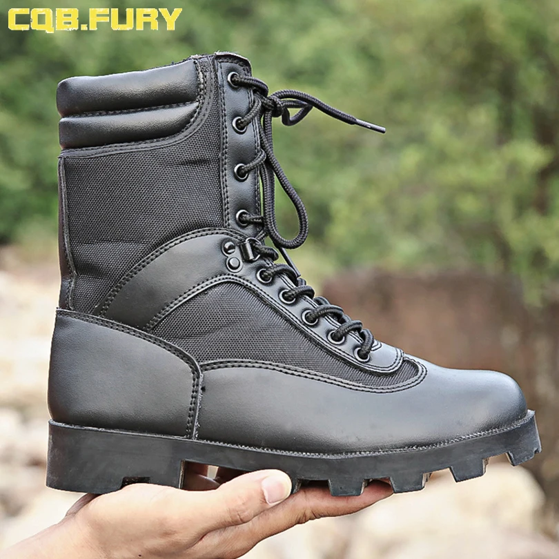 
Custom military army tactical boots combat jungle desert suede leather Panama Sole boots 