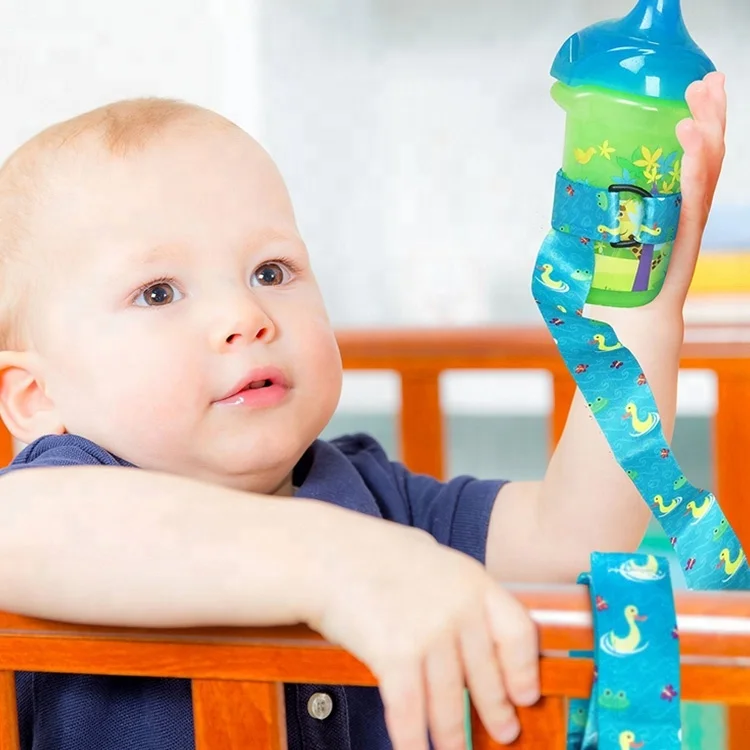 Factory custom made polyester toy leash baby feeding water bottle holder
