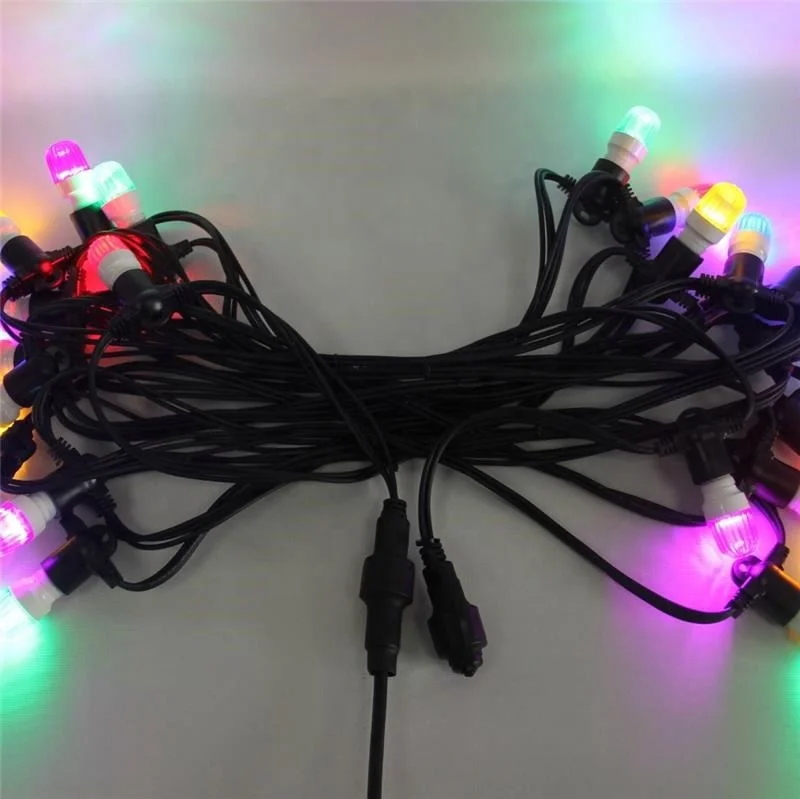 E14 Bulb 1w Outdoor Connectable 24v 10m White Bulb Festoon Party Lights White Lampshade Led String Light With Solar Panel