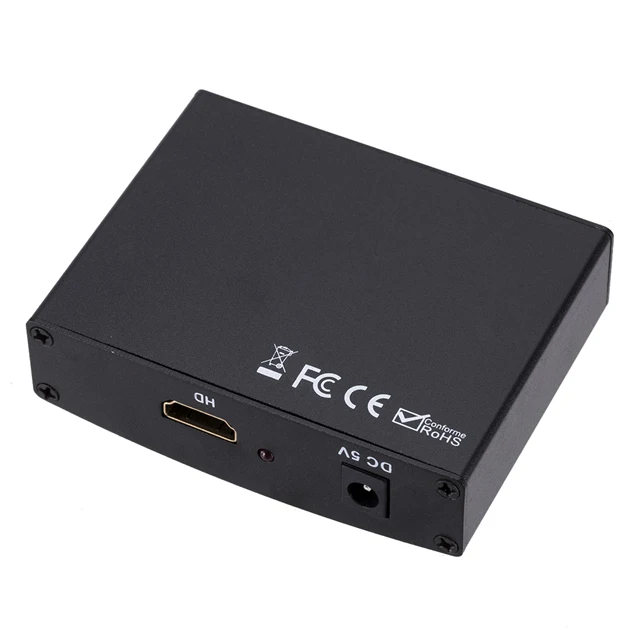 Component YPbPr R/L Audio 5 CVBS AV RCA to HDMI Converter with scaler
