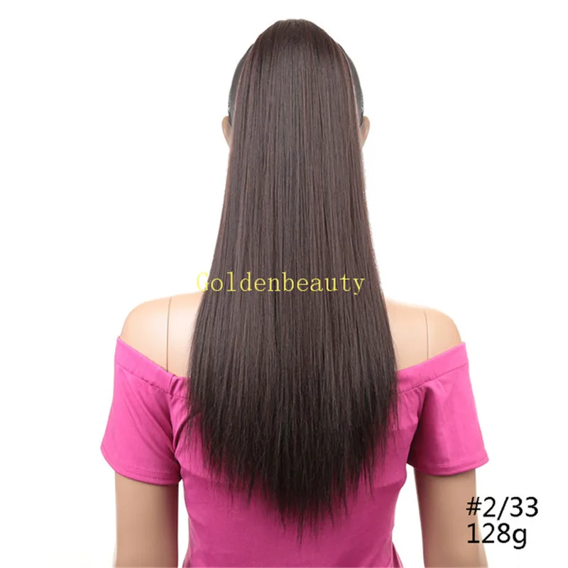 24' Yaki straight ponytail hair extensions in Synthetic Ponytails claw clip ponytail tail hair