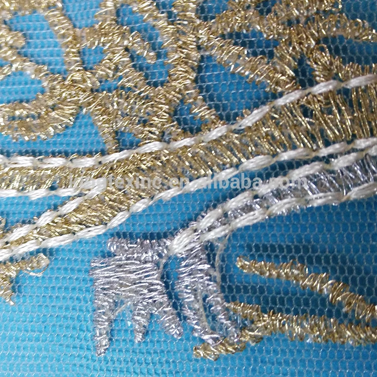 
2019 Newest design top quality tulle lace fabric for ladies fashion dresses and wedding dress tulle and organza 