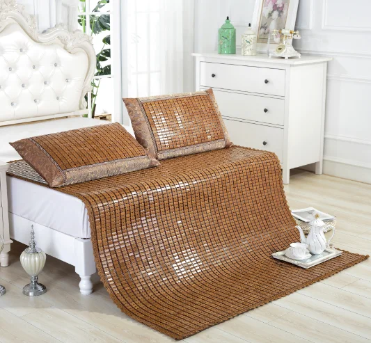 Bamboo foldable bed with mattress cooling bamboo polymer bed mattress