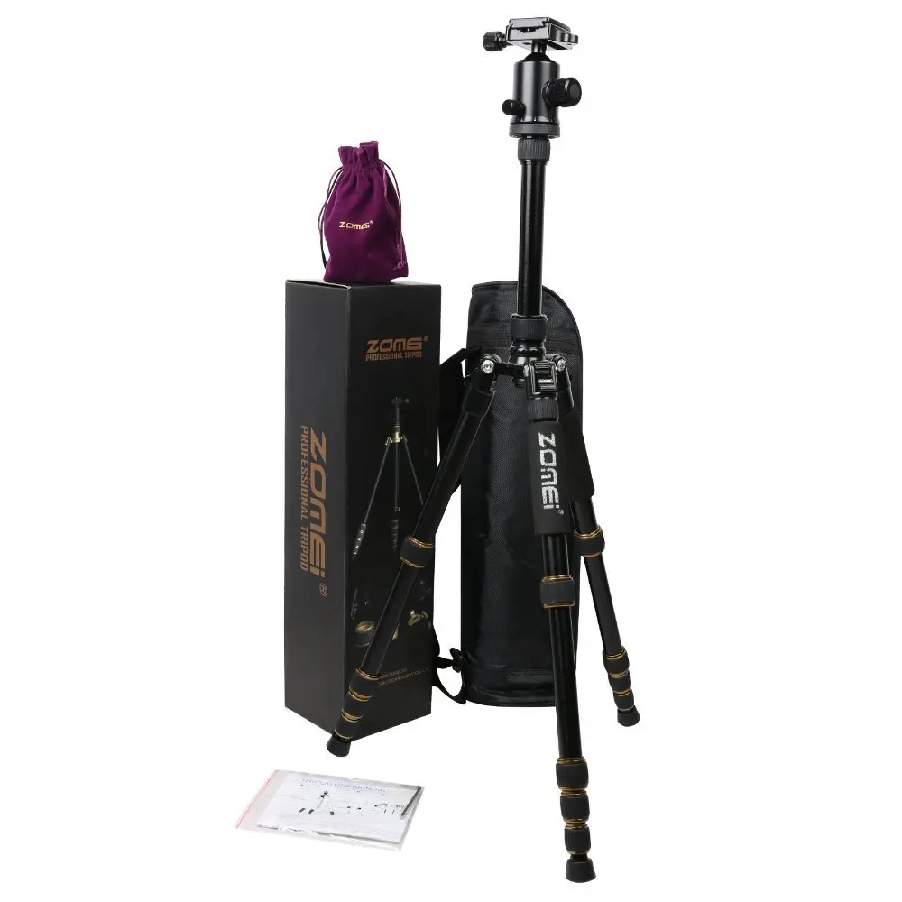 Aluminum alloy camera tripod panoramic ball head professional portable camera tripod travel photo tripod for dslr camera