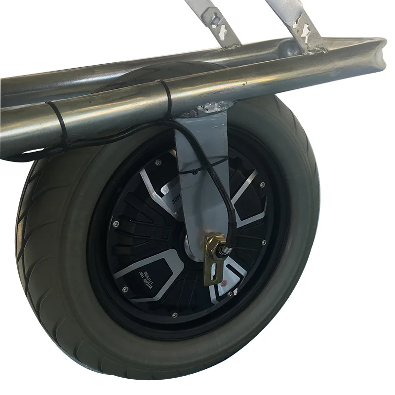 Electric power mechanical wheelbarrow with caster wheel