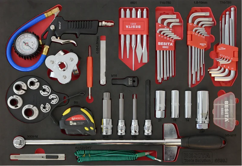 BESITA хорошее качество Тайвань 400 шт ручной инструмент для мастерской 7 ящиков шкафов