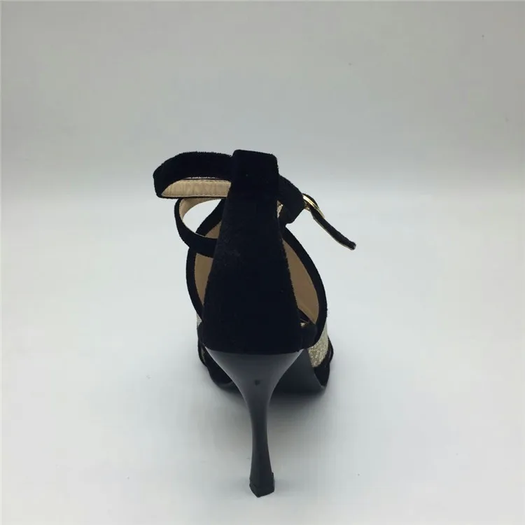 Buckle Up Sandals Stiletto Suede Summer Shoes 2020 High Heel Glitter Sandals