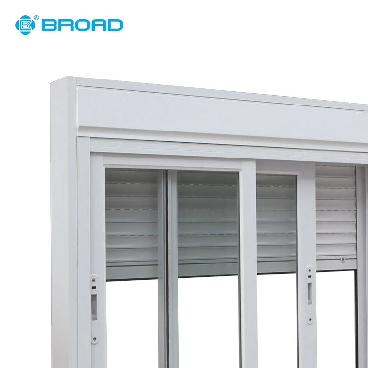 
American style vertical aluminium sliding window auto blinder 
