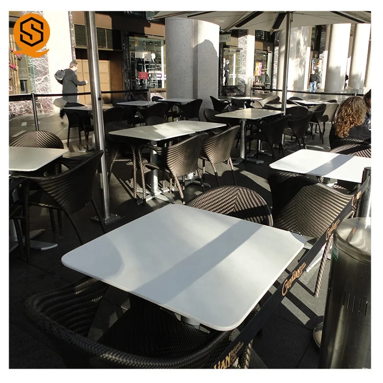 
Outdoor artificial stone acrylic solid surface white table top,acrylic stone coffee table top 