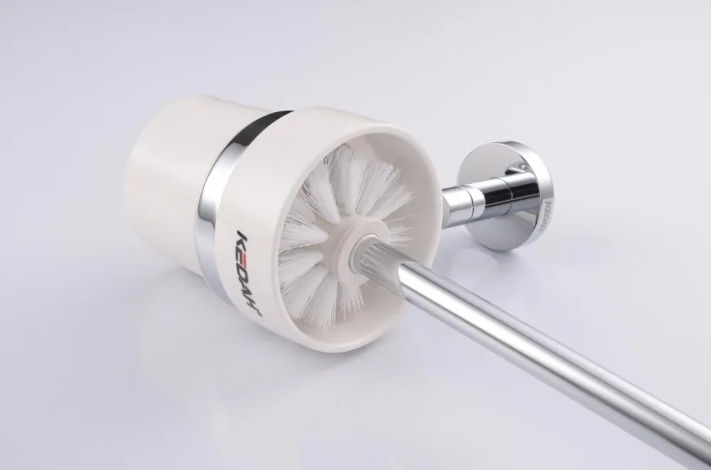 
hot sale wall mounted silicone toilet brush with ceramic holder 