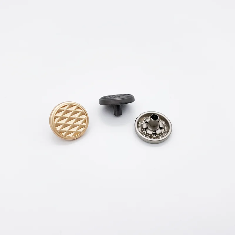 Custom Metal Leather Fashion Bag Clothing Button Fastener Metal Button