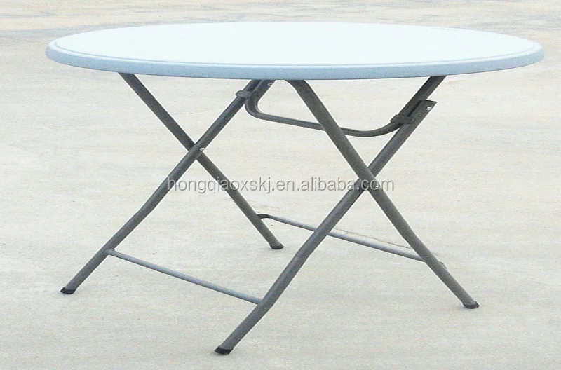 bar catering small round table/80*74cm regular outdoor cocktail table/outdoor folding HDPE table with steel frame strong designs