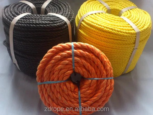 Taian Twist Rope polypropylene PP Danline rope 3 strands plastic rope