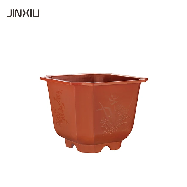 nursery pots recycle plastic pots large square decorative plastic flower pots