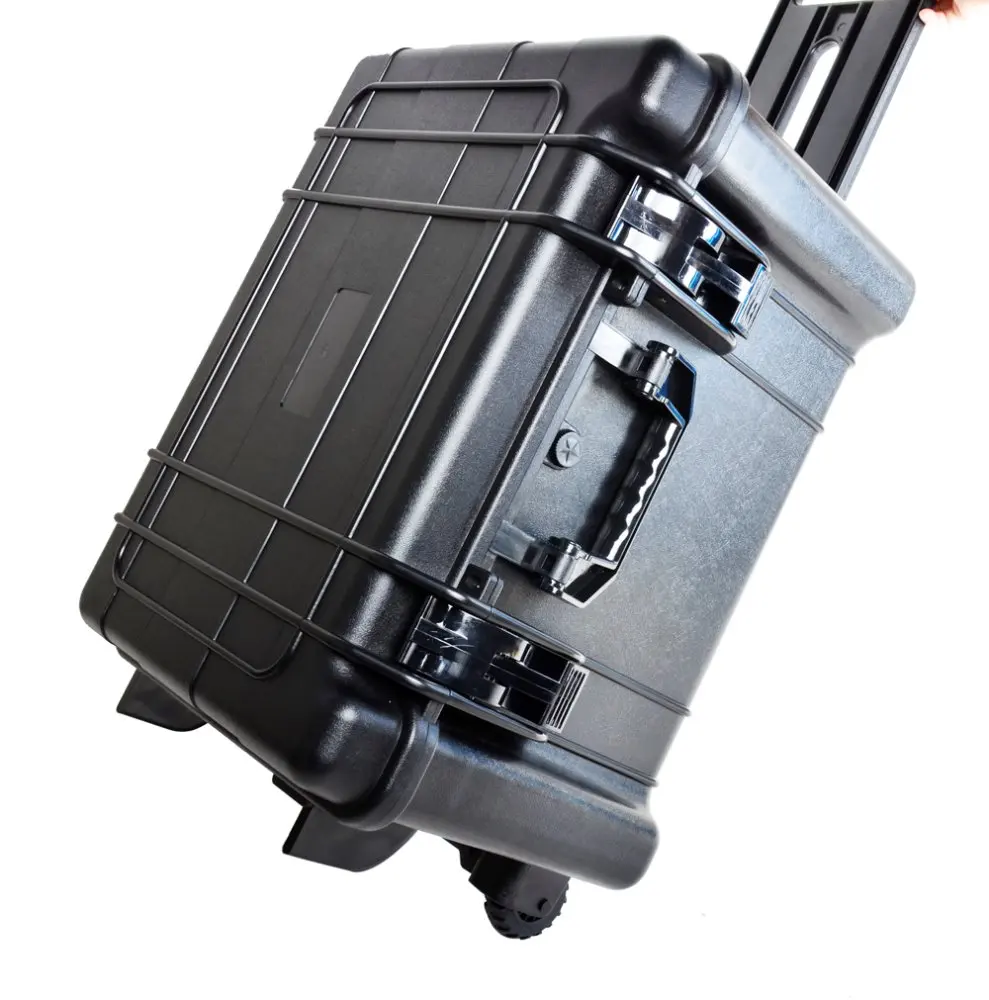 Injection Mold Junction Big ContainerPlastic Folding Box Tool Case Trolley with wheels