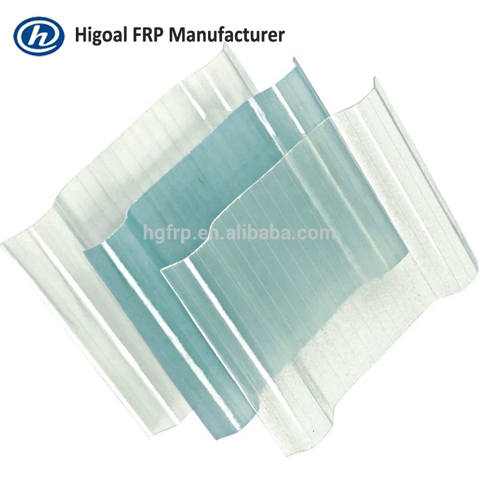 Higoal FRP Bi-color roof sheet corrugated panel plastic roofing sheet