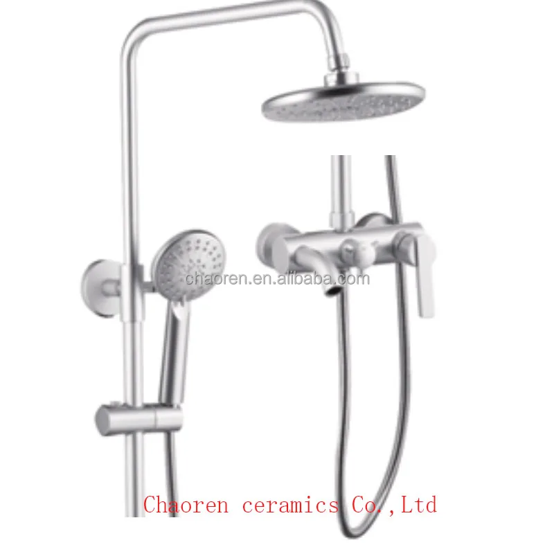 WC bath Factory price Stainless steel Wall Mounted Thermostatic Slide Rail Shower Set