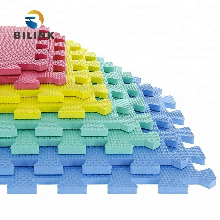 Bilink 60x60cm Non-slip Soft Waterproof Non-toxic interlocking EVA foam floor mat for kids play