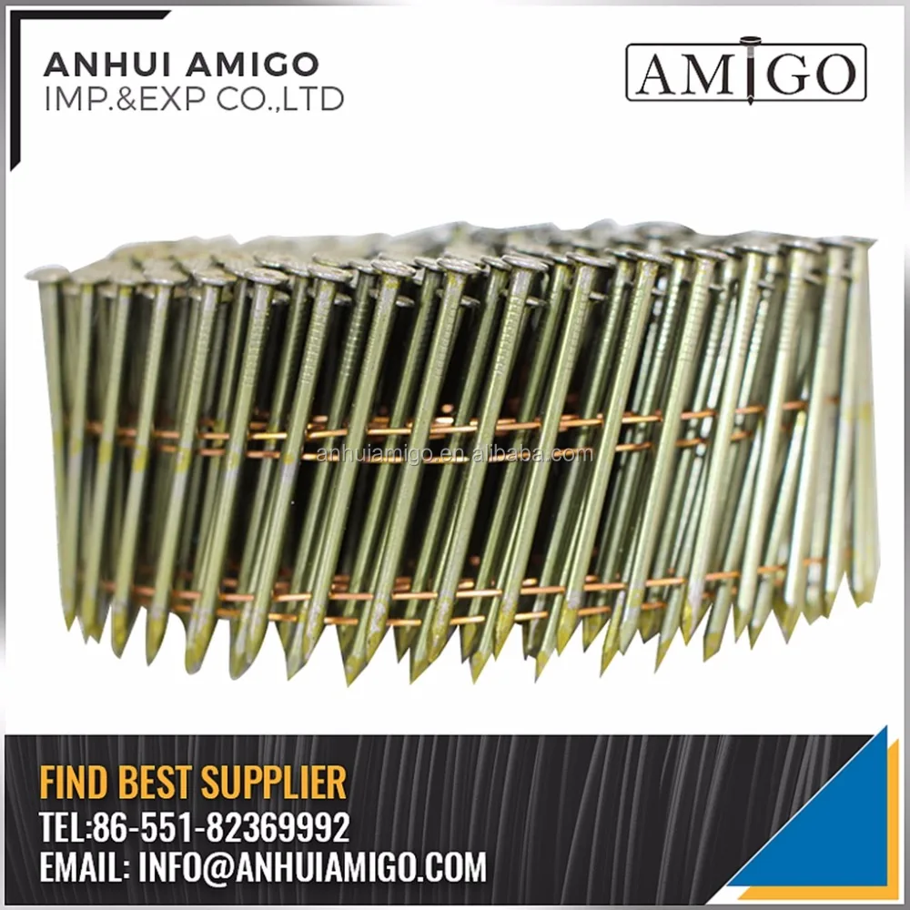 COIL NAILS FOR PALLETS PRICE CLAVOS HELICOIDALES DIAMOND POINT BRIGHT FINISHED