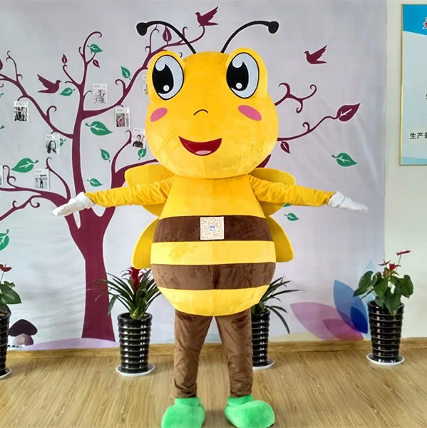 
Adult animal yellow bee mascot costume 