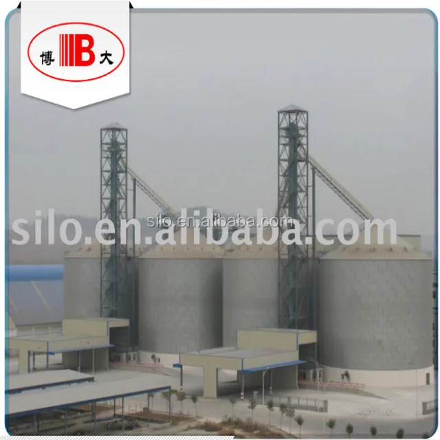 10000t galvanized grain storage tank silo with flat bottom selling on competitive price