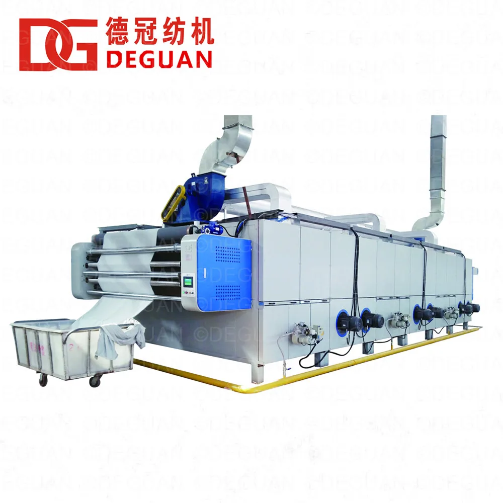 6 Chambers Thermal Oil  Loosen Dryer for Tubular Fabric and Open Width Fabric of DEGUAN Textile finishing Machine