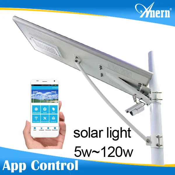 ПРИЛОЖЕНИЯ все в одном светодиодный солнечный уличный свет контроллер заряда wifi