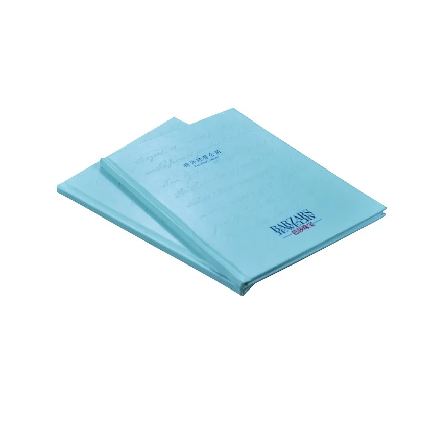 Professional factory high quality genuine leather bound book printing with embossing