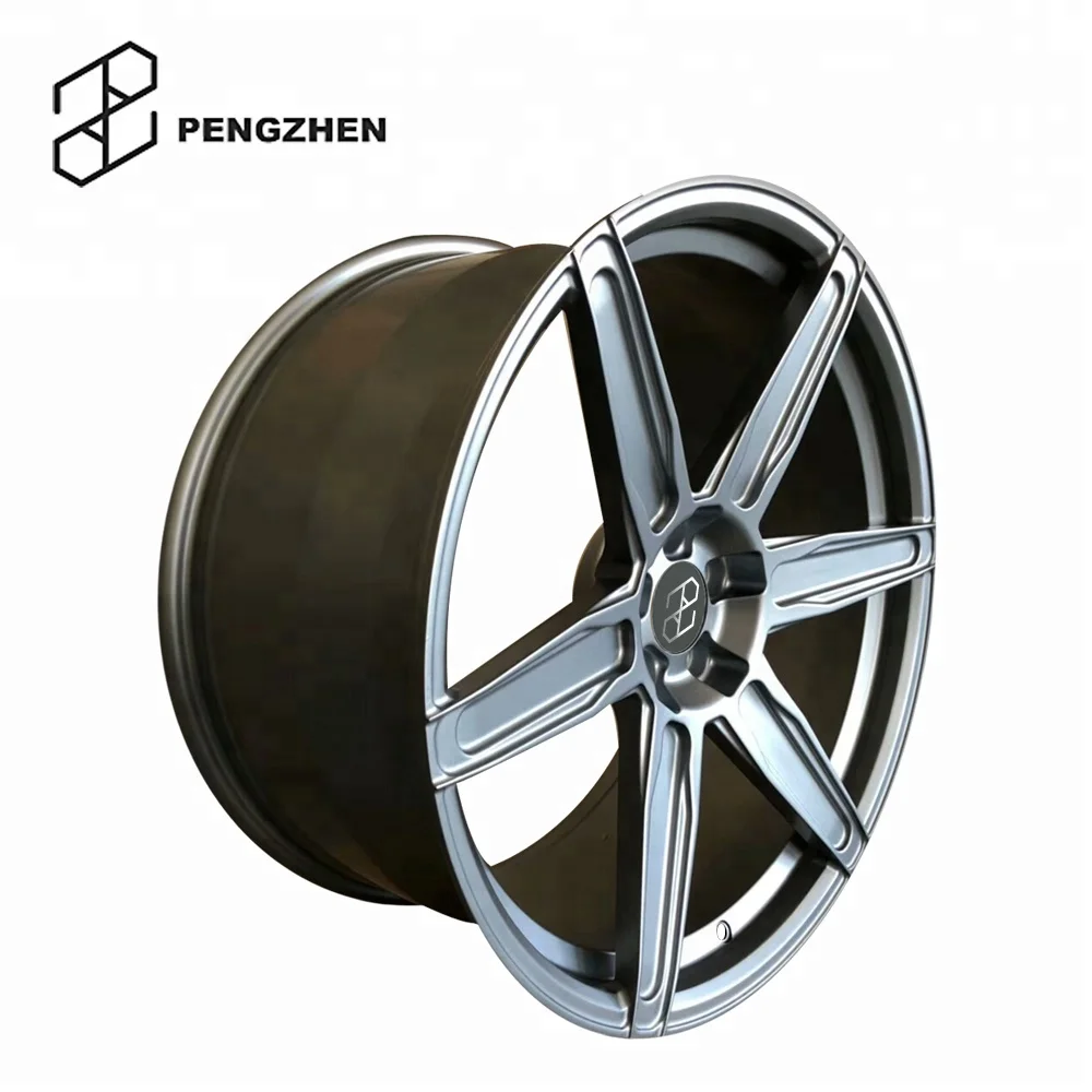 Pengzhen Custom Color Gunmetal Gray Forged Rims 6 Spoke 18 19 20 inch Hub Car Alloy Wheel for Ford mustang