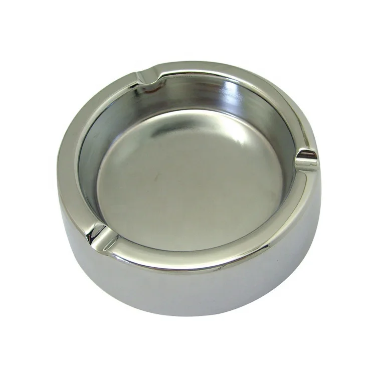 Wholesale custom fancy cool luxury printed logo beach stainless steel brass odorless car cigarette cigar metal ashtray