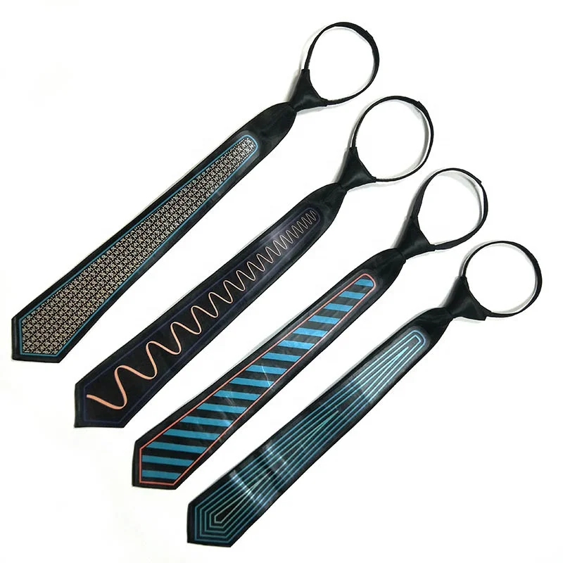 Заводская поставка, светодиодный мигающий галстук EL, светодиодный галстук для вечеринки