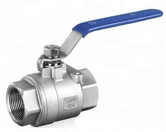 DN40 PN16 CF8 BSP Female Thread 2pc Ball Valve with Handle Lever