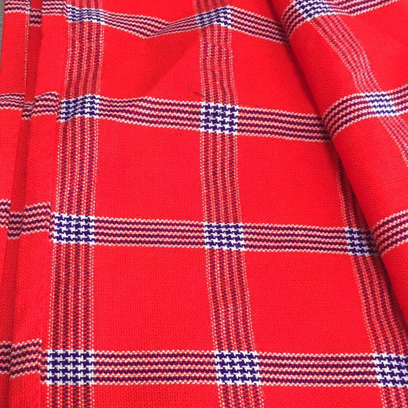 Masai Shuka  camp Blanket Bedspread Throw over 100% Acrylic yarn dyed  fabric