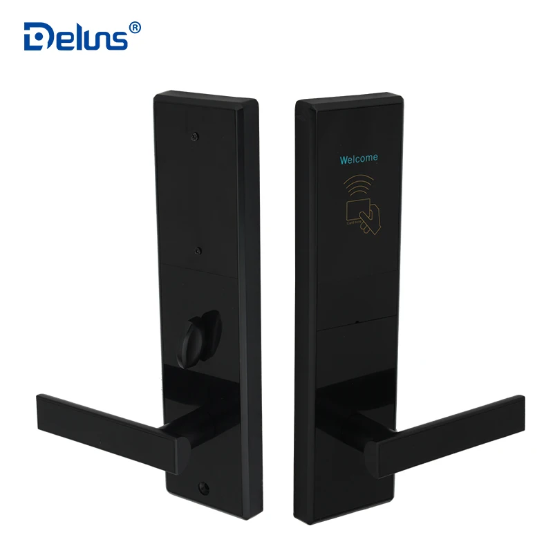 Security electronic Mifare T57 card door lock smart digital Deluns hotel lock