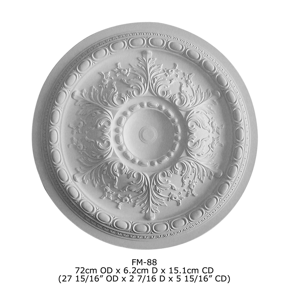 Polyurethane Ornaments High Density Beautiful Decorative PU luxury ceiling medallions