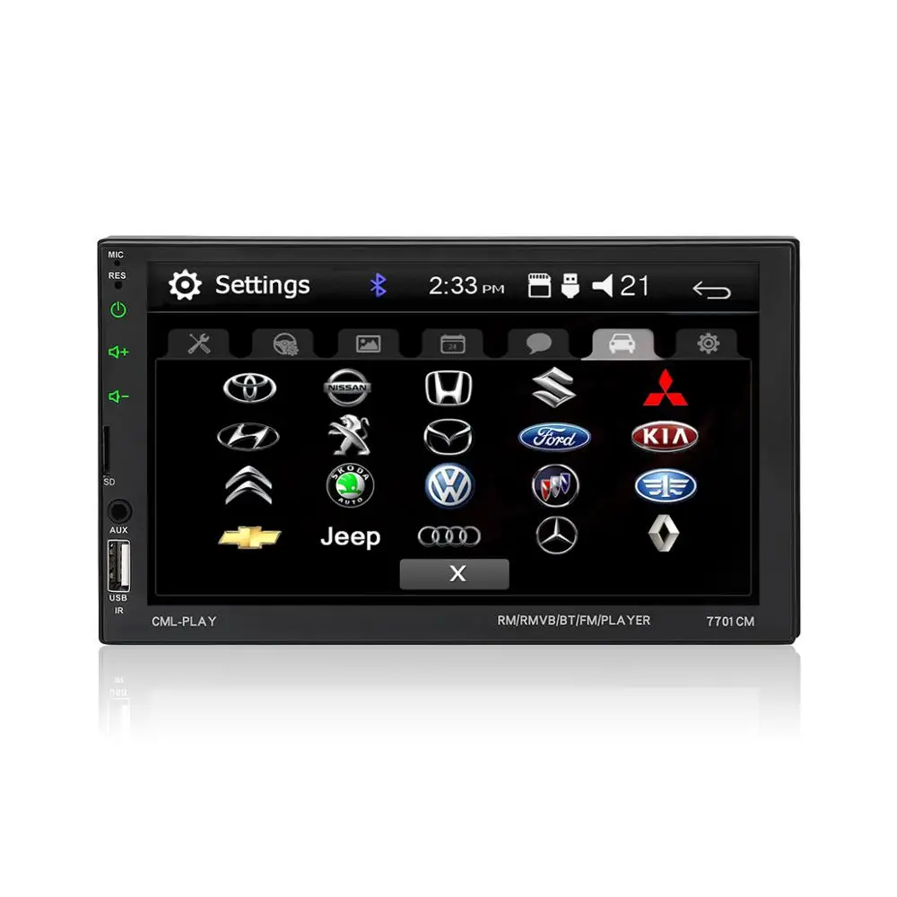 Double din car radio 7inch 2 din car stereos MP5 Player support mirror link BT Auto Radio