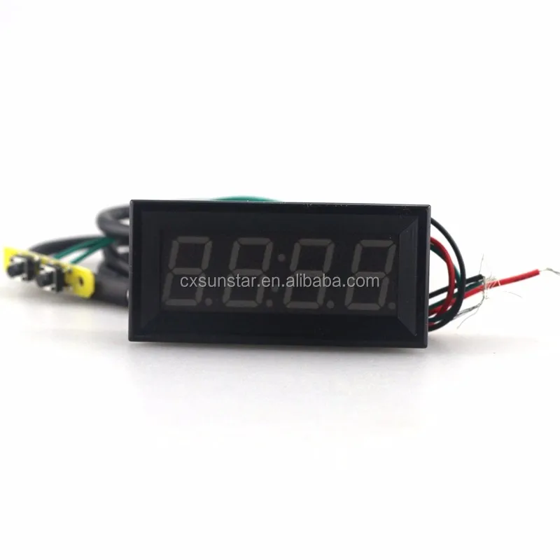 Mult-function 3 In Temperature Voltmeter Voltage Meter DC 12V 24V 0.56 Car Digital LED Display Gauge With Yellow
