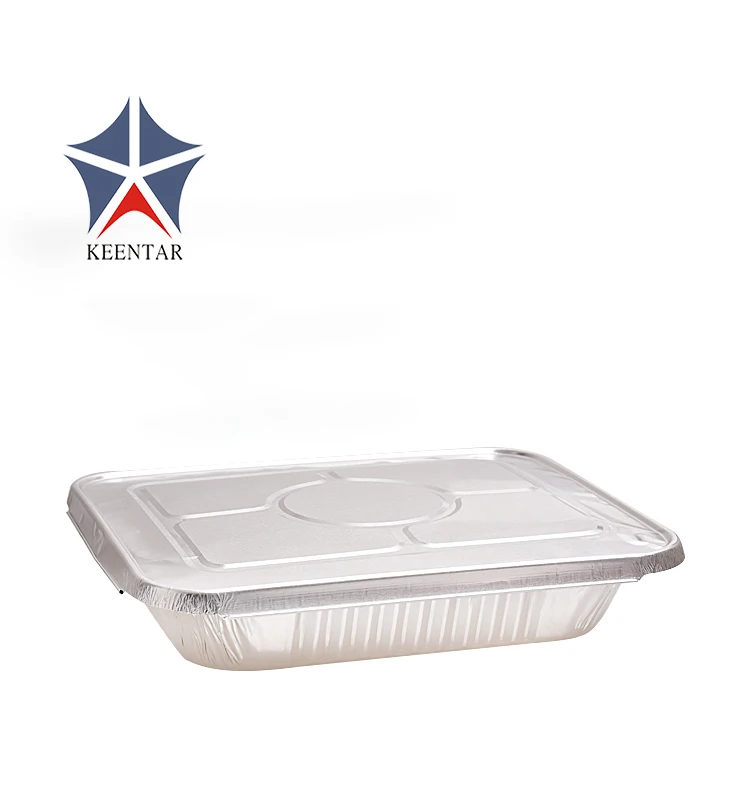 3500ml Disposable Take Away Aluminum Foil Fast Food Container With Lid