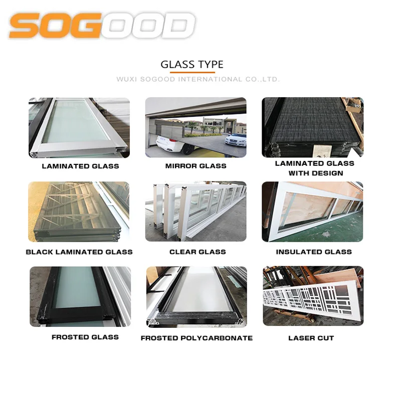 aluminum frame 8x7 clear plexiglass glass garage door usa