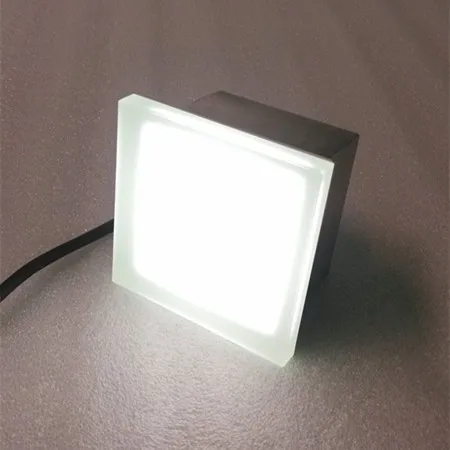 
Outdoor IP67 garden yard lighting decor 100x100mm glass shelf led brick light 